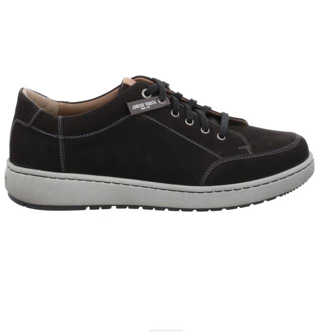 David 03 zapatos de gimnasia hombres Josef Seibel VLLJ301 nubuck negro
