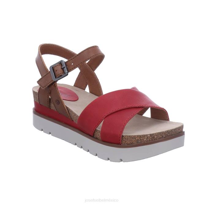 limpio 10 sandalias mujer Josef Seibel VLLJ123 rojo
