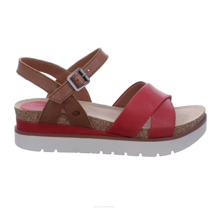 limpio 10 sandalias mujer Josef Seibel VLLJ123 rojo