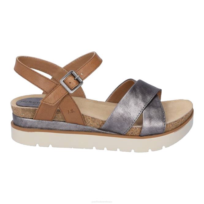 limpio 10 sandalias mujer Josef Seibel VLLJ127 antracita