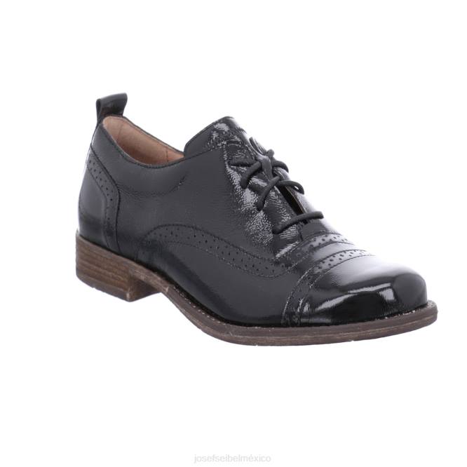 siena 73 zapatos con cordones mujer Josef Seibel VLLJ184 charol negro