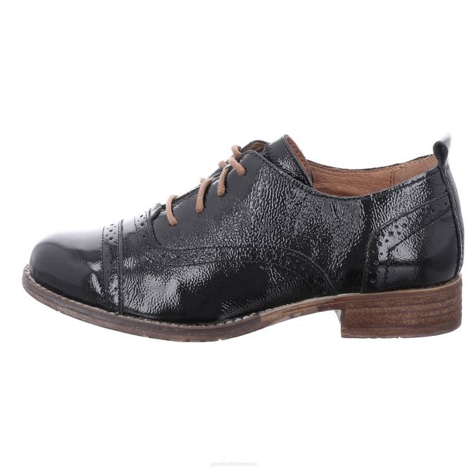 siena 73 zapatos con cordones mujer Josef Seibel VLLJ184 charol negro